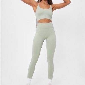 Nasty Gal Ribbed Seamless Crop Top and Leggings Set